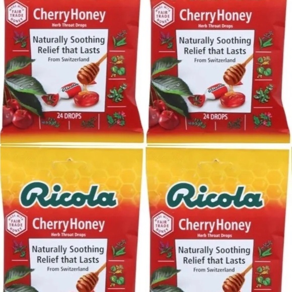 ricola Other 4 Packs Of Ricola Cherry Honey Cough Drops 24 Poshmark